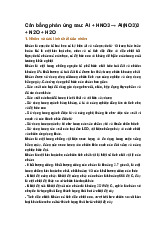 Cân bằng phản ứng sau: Al + HNO3 → Al(NO3)3 + N2O + H2O