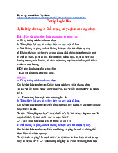 Ngân hàng bài tập logic học đại cương ( có đáp án ) | Trường Đại học Kiểm sát Hà Nội