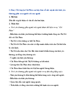 Từ truyện “Chí Phèo” của Nam Cao, em hãy bàn về sức mạnh của tình yêu thương giữa con người với con người | Văn mẫu 11 Cánh diều