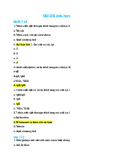 Quiz bệnh học- Trường Đại Học Văn Lang