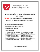 Tiểu luận Bảo tàng chứng tích chiến tranh - lưu giữ và truyền cảm hứng từ lịch sử |  Đại học Văn Lang