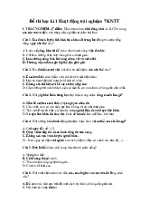 Đề thi học kỳ 1 môn Hoạt động trải nghiệm lớp 7 năm học 2024 - 2025 - Đề số 2 | Bộ sách Kết nối tri thức