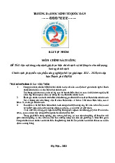 Chính Sách Công Phát Triển Sản Phẩm Công Nghiệp Chủ Lực | Môn Chính sách công - Đại học Kinh Tế Quốc Dân