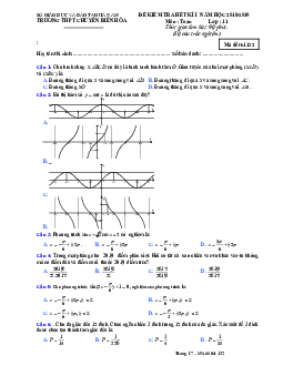 Đề thi hết kỳ 1 Toán 11 năm học 2018 – 2019 trường chuyên Biên Hòa – Hà Nam