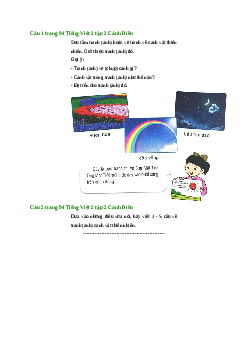 Giải SGK môn Tiếng việt 2 - Bài 29:  Viết, vẽ về thiên nhiên(4)| Cánh diều