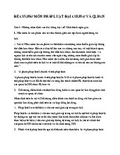 Đề cương môn Pháp luật đại cương | Trường Đại học Hà Tĩnh