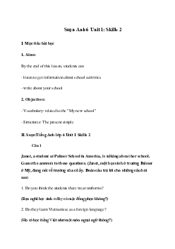 Giải Tiếng Anh 6 Unit 1: Skills 2 | Global Success