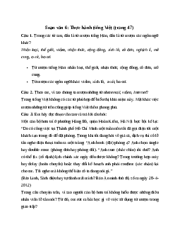 Soạn bài Thực hành tiếng Việt trang 47 - Chân trời sáng tạo 6