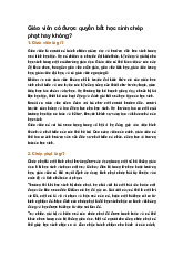 Giáo viên có được quyền bắt học sinh chép phạt hay không?