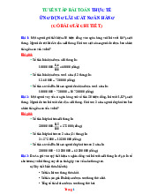 Tuyển Chọn Các Bài Toán Thực Tế Ứng Dụng Lãi Suất Ngân Hàng Giải Chi Tiết