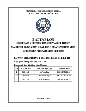 Bài Tập Lớn: Quản Lý Nhân Viên Sử Dụng Danh Sách Liên Kết | Môn Cấu trúc dữ liệu và giải thuật - Đại học Công Nghệ Đông Á
