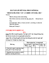 Đề Cuối Kỳ 2023 - PHHT NCKH: Phương Pháp Học Tập Và Nghiên Cứu Khoa Học. Môn Phương pháp nghiên cứu khoa học (Phenikaa) | Đại học Trường Đại học Phenika.