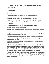 Đề cương ôn tập quản trị kinh doanh | Đại học Nội Vụ Hà Nội