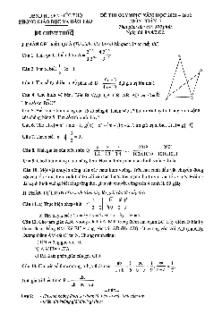 Đề thi Olympic Toán 7 năm 2021 – 2022 phòng GD&ĐT Đức Thọ – Hà Tĩnh