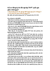 Hồ sơ đăng ký thi tốt nghiệp THPT quốc gia gồm những gì?