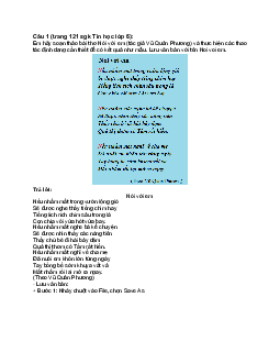 Giải bài tập SGK Tin học 6 bài 16: Định dạng văn bản  | Chân trời sáng tạo