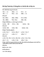 Bài tập Toán lớp 3: Bảng đơn vị đo độ dài có đáp án