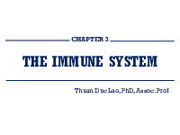 Bài giảng Chapter 3: The immune system môn Sinh lý động vật | Trường Đại học Nông Lâm, Đại học Huế