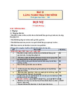 Giáo án Ngữ văn 7 Bài 10: Lắng nghe trái tim mình sách Chân trời sáng tạo