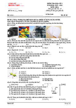 Đề thi học kì 1 môn Hóa học 10 năm 2023 - 2024 sách Kết nối tri thức với cuộc sống đề 7