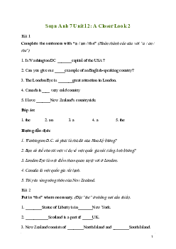 Giải Tiếng Anh 7 Unit 12: A Closer Look 2 | Global Success