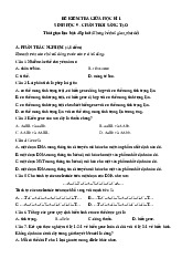 Đề thi giữa học kỳ 1 môn Khoa học tự nhiên lớp 9 năm học 2024 - 2025 | Bộ sách Chân trời sáng tạo