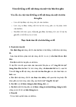 Tóm tắt bằng sơ đồ nội dung của một văn bản đơn giản | Ngữ văn 6 | Kết nối tri thức