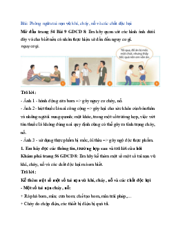 Giải SGK Giáo dục công dân 8 bài 9: Phòng ngừa tai nạn vũ khí, cháy, nổ và các chất độc hại | Chân trời sáng tạo