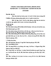 Bài giảng - Chương I Khái Niệm, Đối Tượng, Phương Pháp Nghiên Cứu Và Ý Nghĩa Học Tập Môn Tưởng Hồ Chí Minh