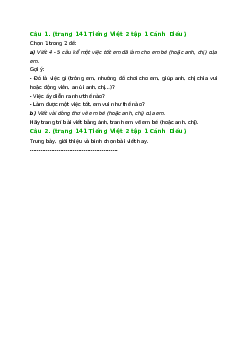 Giải SGK môn Tiếng việt 2 - Bài 17: Chúng tôi là anh chị em (2) | Cánh Diều