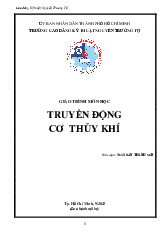 Giáo trình Truyền động cơ thủy khí 2023 môn Thủy lực khí nén | Đại học Sư phạm Kỹ thuật Thành phố Hồ Chí Minh