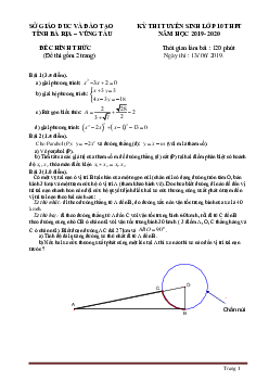 TOP 10 đề tuyển sinh toán 10 năm 2020 tập 1 (có lời giải)