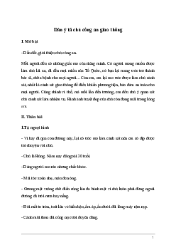 Tả chú công an giao thông đang làm nhiệm vụ | Tập làm văn lớp 5