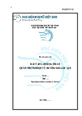 Đề cương quản trị buồng khách sạn  |Học viện Phụ nữ Việt Nam