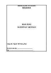 BÀI GIẢNG NGUYÊN LÝ KẾ TOÁN môn Kế toán tài chính | Trường Đại Học Tây Nguyên