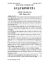 Ngân hàng câu hỏi ôn tập Luật kinh tế | Trường Đại học Thương Mại