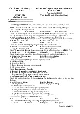 Đề thi thử tốt nghiệp THPT 2025 môn Hóa Sở GD&ĐT Bến Tre