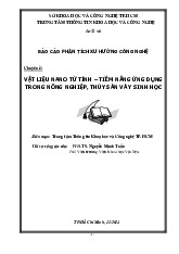 [Vật lý lý sinh] Báo cáo chuyên đề: Vật liệu Nano từ tính - tiềm năng ứng dụng trong nông nghiệp, thủy sản và y sinh học, biên soạn bởi Trung tâm thông tin Khoa học và Công nghệ TP. HCM