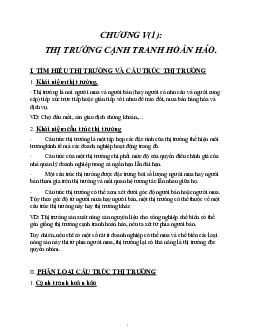 Bài giảng chương 5: Thị trường cạnh tranh hoàn hảo