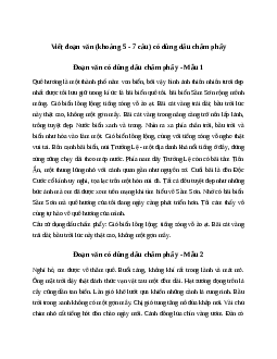 Văn mẫu lớp 6: Viết đoạn văn (khoảng 5 - 7 câu) có dùng dấu chấm phẩy | Kết nối tri thức