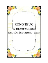 Công Thức Lý Thuyết Thặng Dư | Kinh Tế Chính Trị Mác - Lênin
