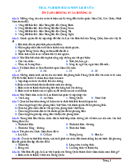 Trắc nghiệm Sử 6 Bài 16: Ôn tập chương 1 và chương 2 (có đáp án)