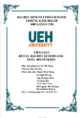 Tiểu luận - Đề tài: Đạo đức kinh doanh, quấy rối tình dục - Môn Quản trị học - Đại học Kinh tế TP Hồ Chí Minh