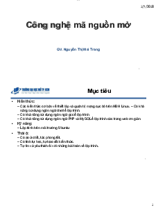 Bài giảng môn Công nghệ nguồn mở | Trường Đại học Mở Thành phố Hồ Chí Minh