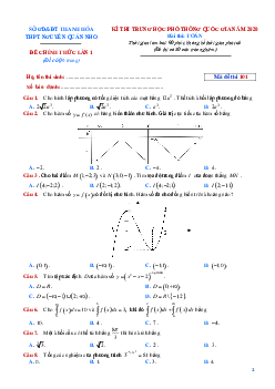 Đề thi thử Toán THPT QG 2020 lần 1 trường Nguyễn Quán Nho – Thanh Hóa