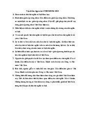 Vấn đề ôn tập hè 2023 môn Chủ nghĩa xã hội khoa học | Trường Đại học Kinh tế, Đại học Quốc gia Hà Nội