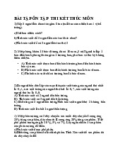 Bài Tập Ôn Tập Thi Kết Thúc CL C-BAI: Xác Suất Và Phân Phối | Xác suất thống kê | Đại học Nông Lâm Thành phố Hồ Chí Minh