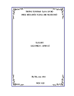 Tài liệu giải phẫu sinh lý cơ