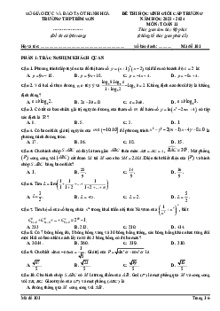 Đề thi học sinh giỏi Toán 11 năm 2023 – 2024 trường THPT Bỉm Sơn – Thanh Hóa
