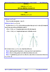 Các dạng bài tập hàm số y = ax2 (a ≠ 0) và phương trình bậc hai một ẩn Toán 9 CTST